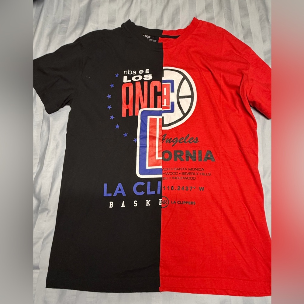 NBA Los Angeles Clippers Red and Black Graphic Tee